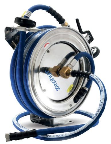 Zephyr Food Grade 13mmx10m Stainless Steel Water Hose Reel