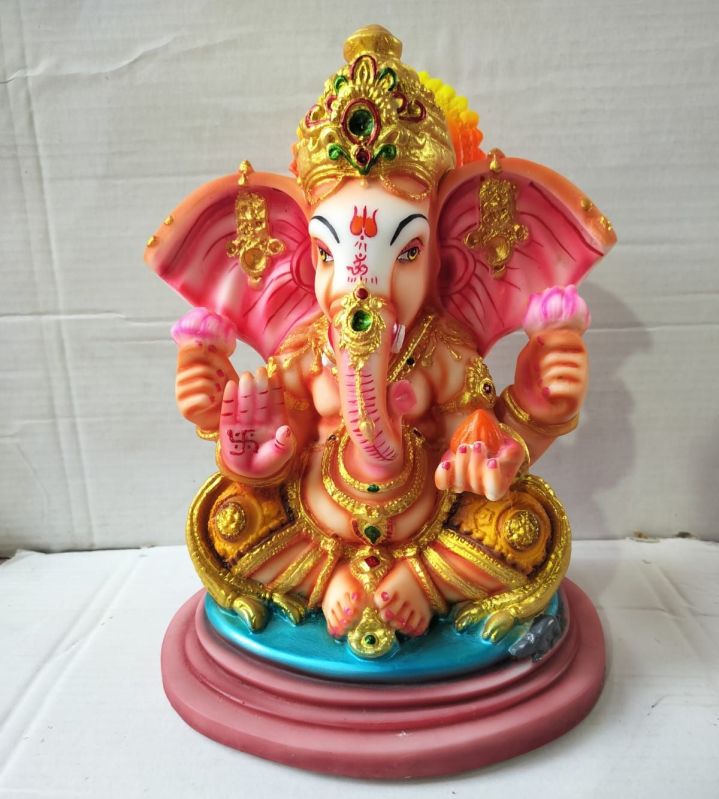 Multicolor Marble Dust Ganesha Statue
