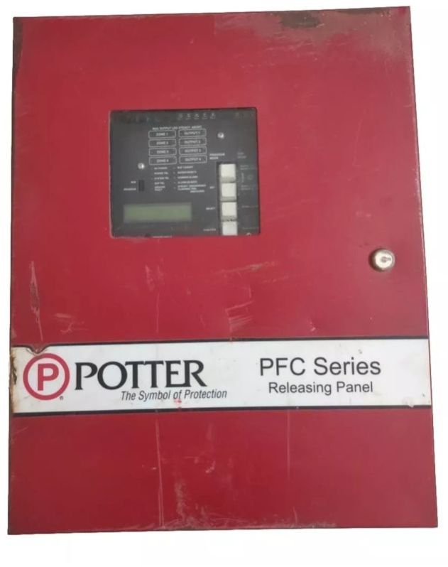 POTTER PFC-4410RC - 4-Zone Fire Alarm Releasing Control Panel (Tested & Used)
