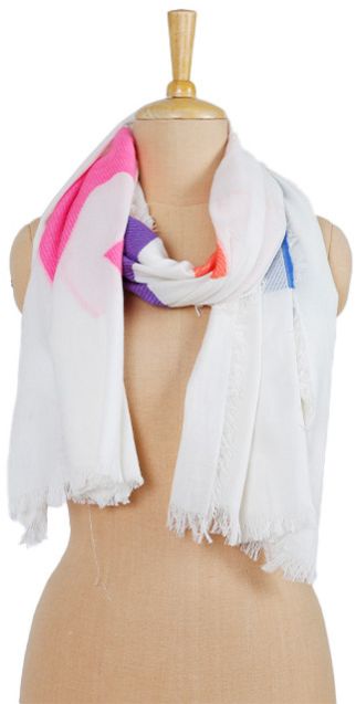 Elegant Fashion Redefined Check Believe Word Scarf