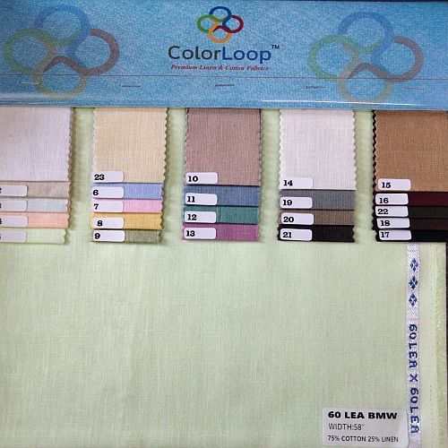 Plain Lea Bmw Cotton Linen Fabric, Color : Multicolor