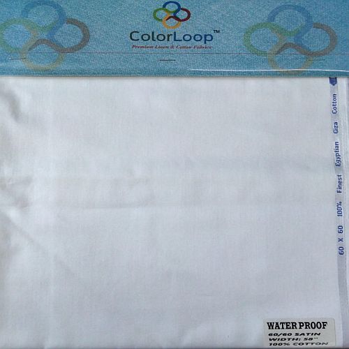 Water Proof White Giza Satin Cotton Fabric