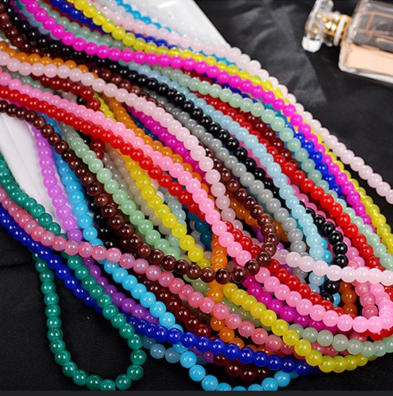 8mm Round Jelly Beads