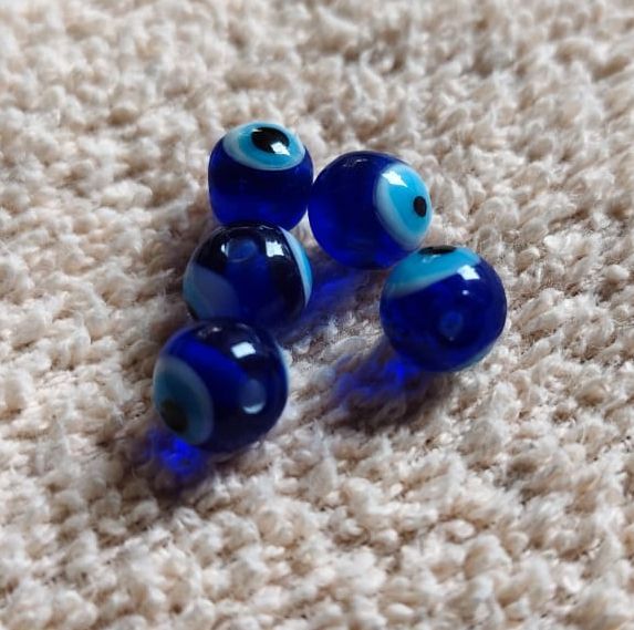 Dark Blue Evil Eye Beads