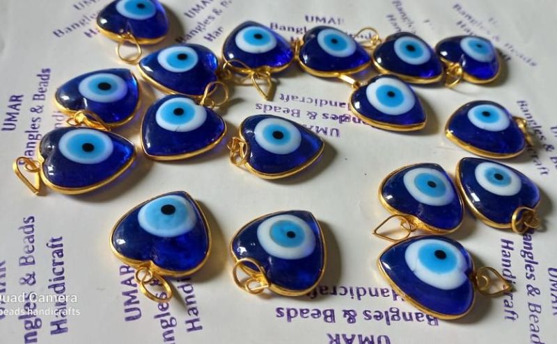 Heart Shaped Evil Eye Pendant