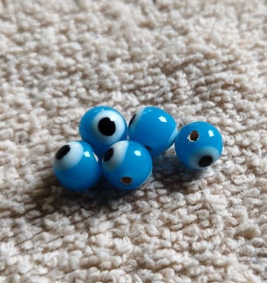 Ocean Blue Evil Eye Beads