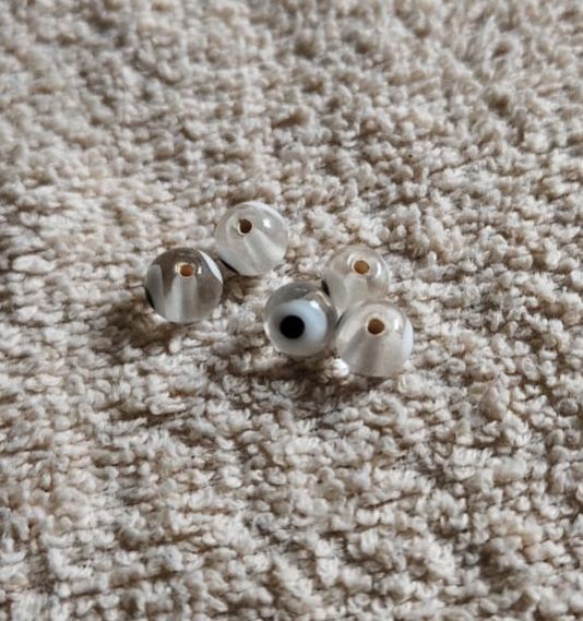 Transparent Evil Eye Beads