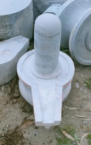 Polished Narmada Shiva Lingam, Color : White