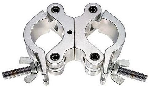 Stainless Steel Swivel Scaffolding Clamp, Color : Silver