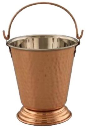Krafts Inn Polished Copper Steel Bucket, Color : Multicolor