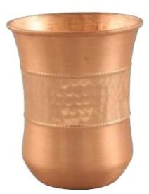 Krafts Inn Copper Damru Glass, Color : Multicolor for Drinking Use