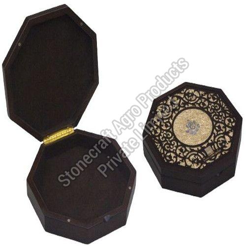 Polished Hex Wooden Storage Box