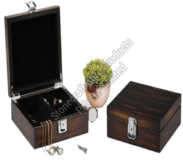 Rectangle Wooden Necklace Storage Box