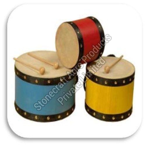 Kids Wooden Music Round Drum Toy