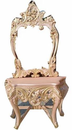 6 Feet Carved Fiber Console Table