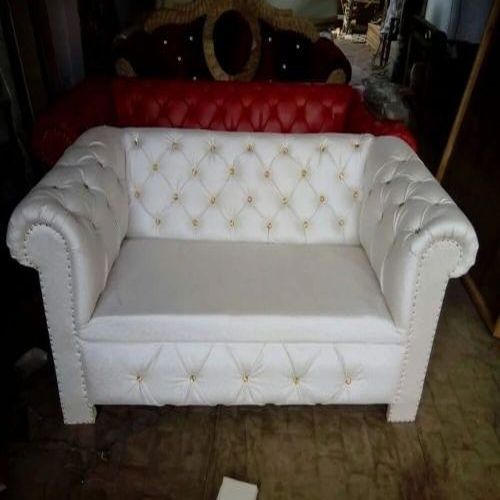 Wood Fabric Fancy Wedding Sofa, Color : White