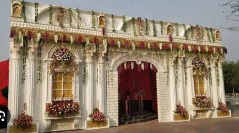 Multicolor Designer Wedding Fiber Entrance Gate