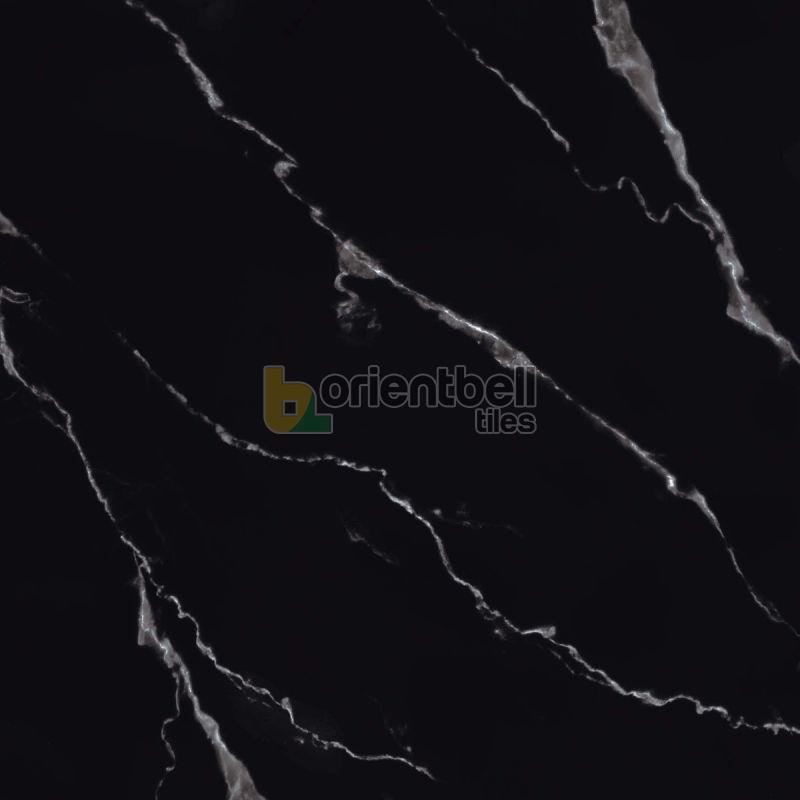 600X600mm DR Super Gloss Belgium Black Marble