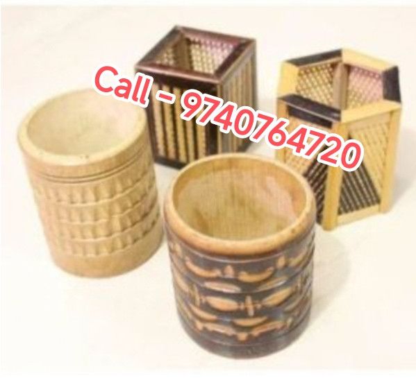 Bamboo Handcraft Pen Stand