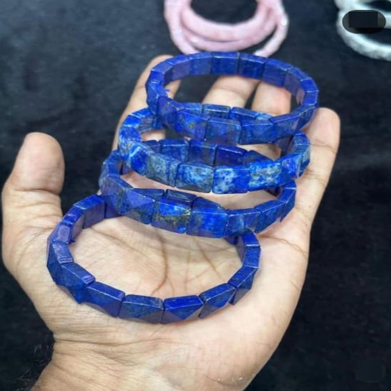 Crystal Blue Pyramid Bracelet