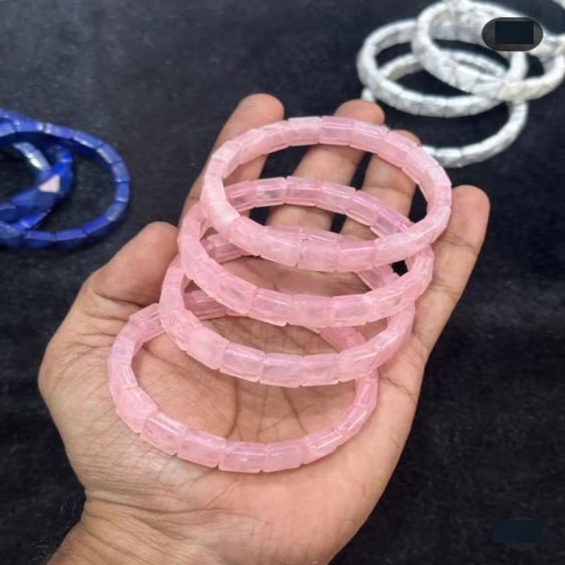 Crystal Pink Pyramid Bracelet