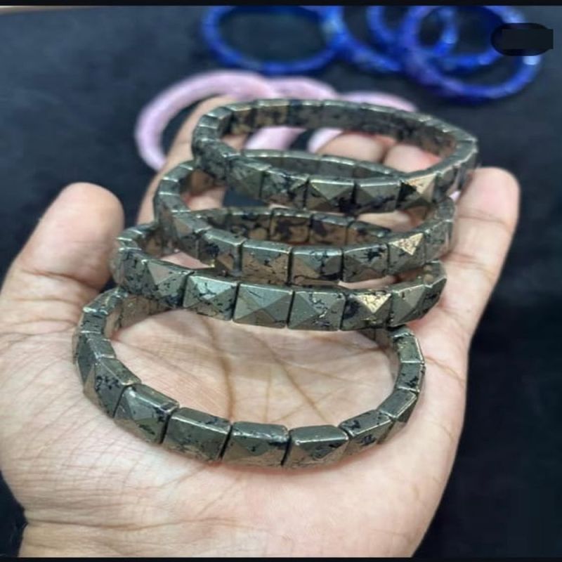 green pyramid shape bracelet