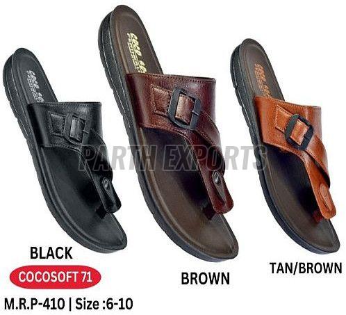 Cocosoft-71 Mens PU Leather Slipper 6-10 Inch for Daily Wear