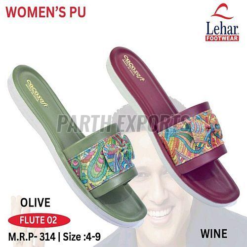 Flute-02 Ladies PU Leather Open Toe Slipper