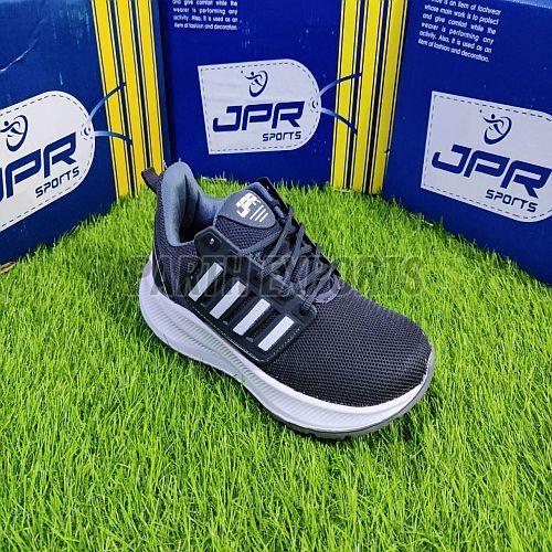 JPR Mens Black Leather Sports Shoes