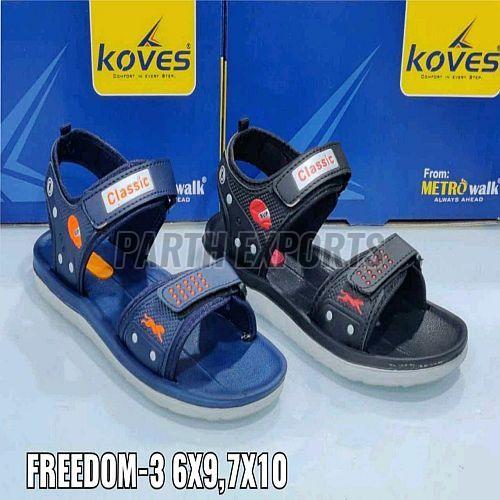 Koves Blue and Black Comfort Fit Mens EVA Sandal