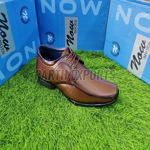 Now Mens Brown Leather Formal Shoes With Laces