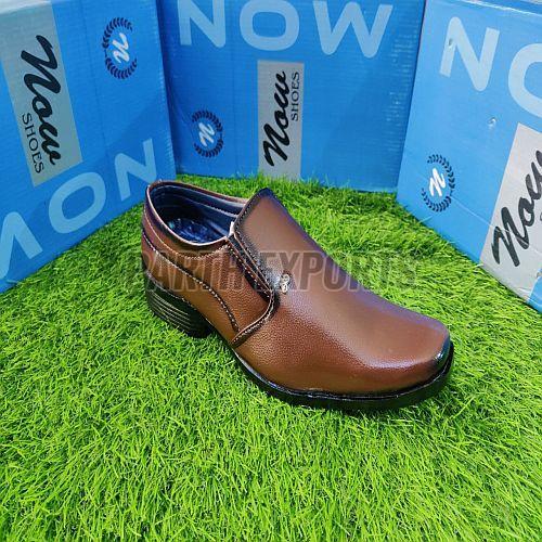 Now Mens Brown Party Wear Formal Leather Shoes