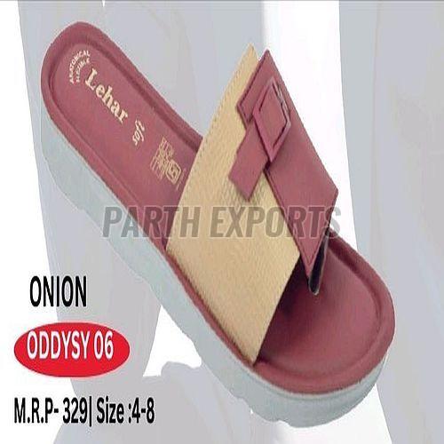 Oddysy-06 Ladies Onion Pink PU Leather Slipper