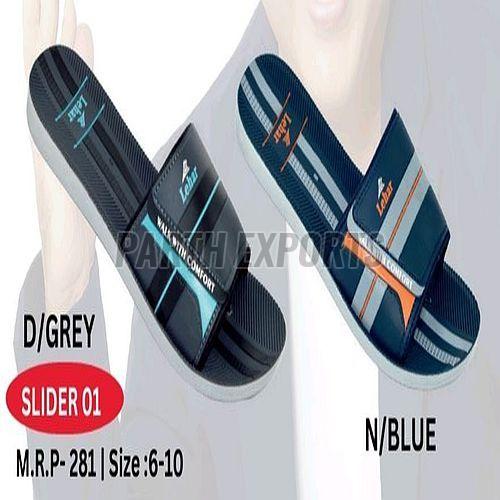 Slider-01 Mens PU Leather Open Toe Slipper