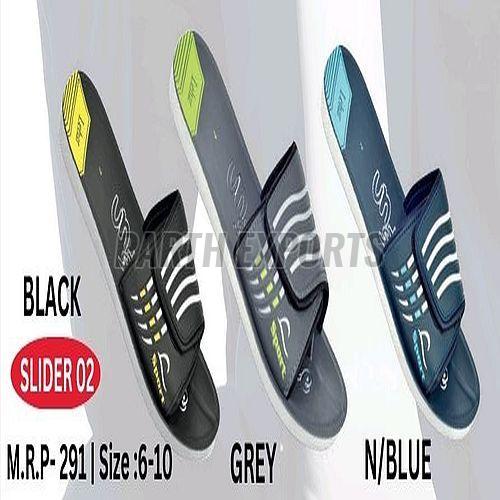 Slider-02 Mens PU Leather Open Toe Slipper