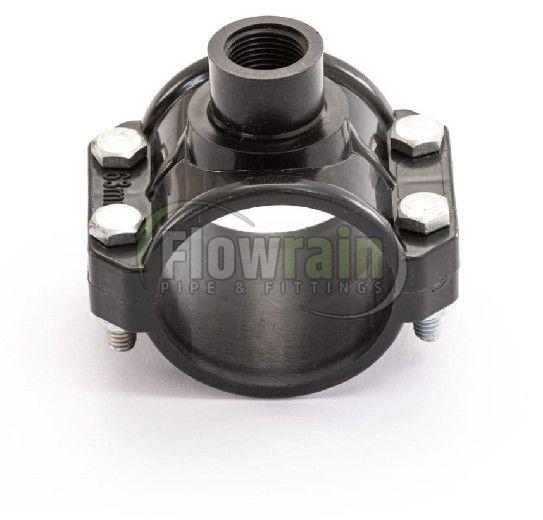 75 Mm PP Plain Threaded Black Service Saddle