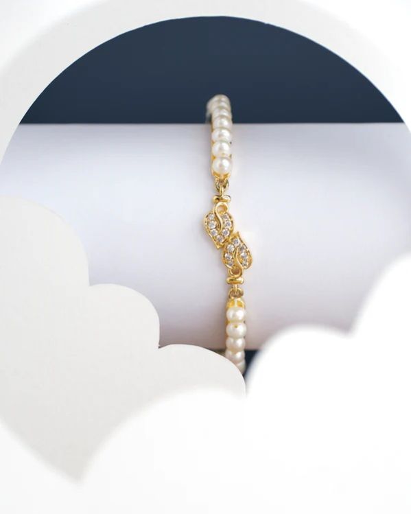 Leafy Pearl Bangle for Kids