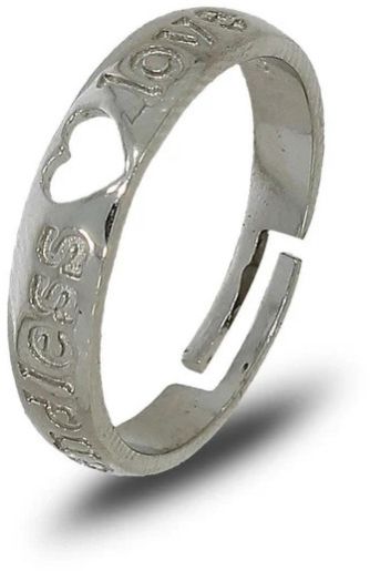 Women Pretty Heart Shaped Silver Ring