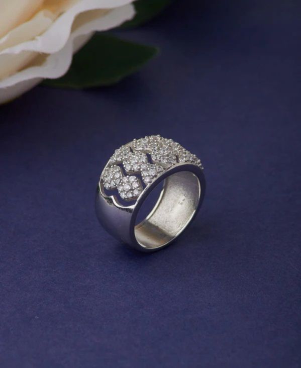 Women Sterling Silver Ad Ring