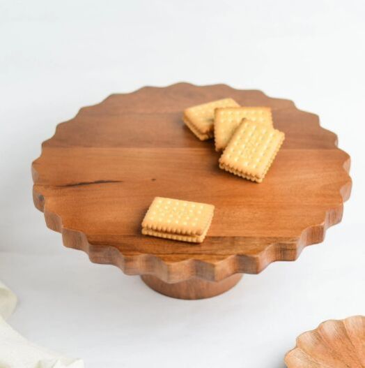 Wooden Round Cake Stand