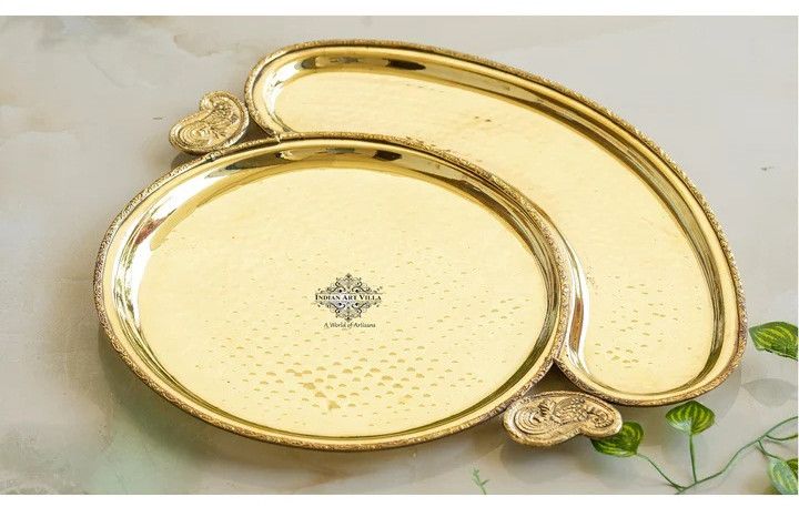 Pure Brass Maharaja Design Dinner Plate