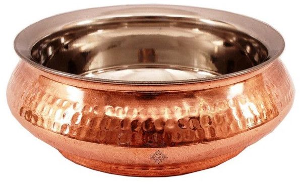 Indianartvilla Pure Steel Copper Serving Set