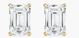 2 Carat Emerald Diamond Alora Ladies Stud Earring