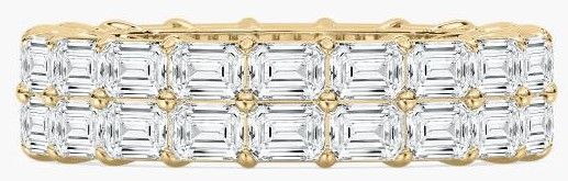 5.20 Carat Emerald Diamond Rawiry Double Line Eternity Ladies Designer Kada