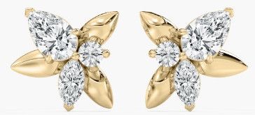 Multi Shape Diamond Oormi Ladies Stud Earring