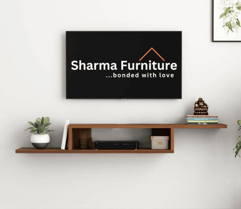 Adroit Engineered Wood Wall-Mounted TV Unit with Open Storage