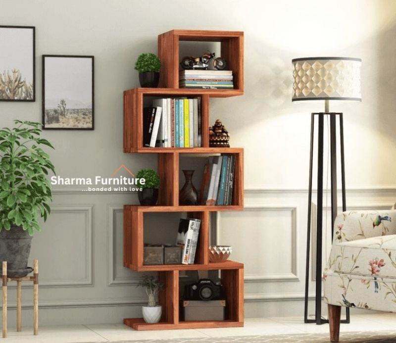 Cagney Sheesham Wood Ladder Book Shelf