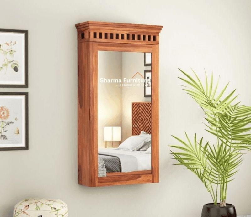 Wall Mounted Dressing Unit with Mirror & Storage