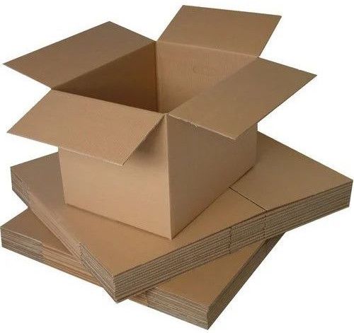 Plain Cardboard Paper Brown Corrugated Box, Shape : Rectangular