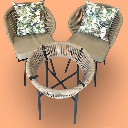 Mesh Mood Two Seater Round Table Chair Set